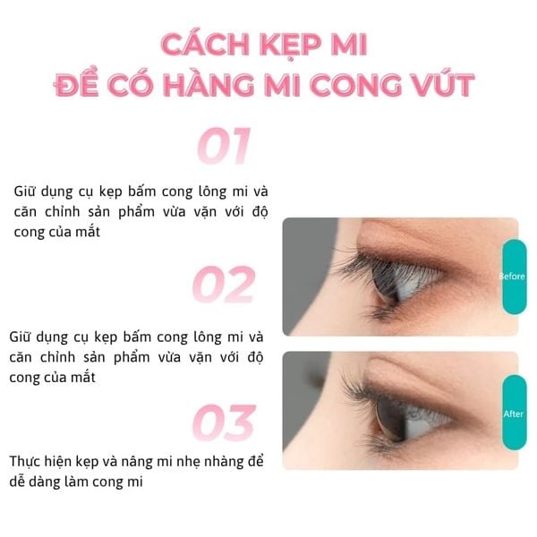 Bấm Mi Góc Rộng Kèm Đệm Ukiss