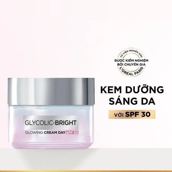 Kem Dưỡng Sáng Da Ban Ngày Loreal Paris Glycolic-Bright Glowing Cream Day SPF 30