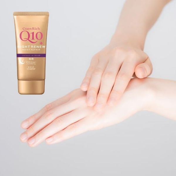 Kem Dưỡng Da Tay Kose Coen Rich Q10+ Night Renew Moist Repair