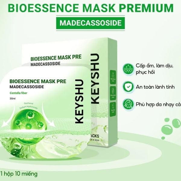 Mặt Nạ Rau Má Làm Dịu Da Keyshu Bioessence Mask Pre