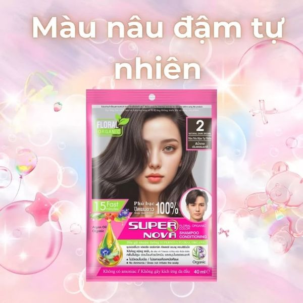 Dầu Gội Nhuộm Dưỡng Supernova Floral Organic