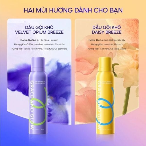 Gội Đầu Khô Phồng Tóc Grace and Glow (Mẫu Mới)