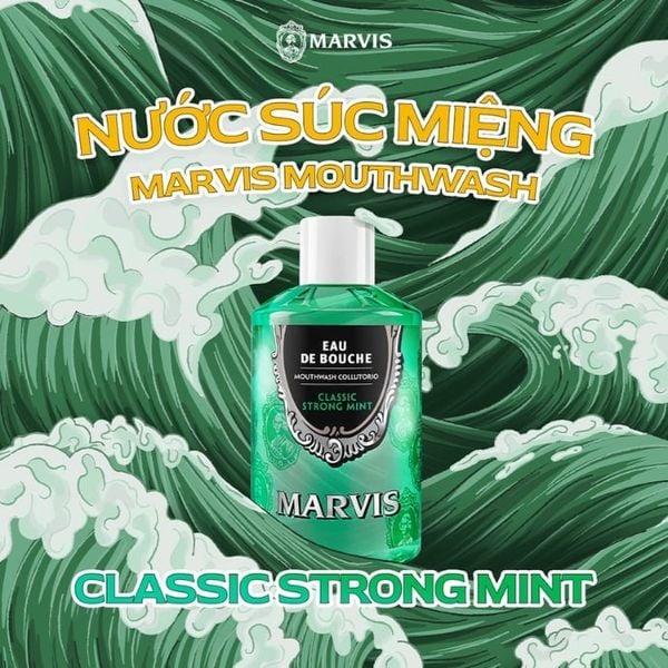 Nước Súc Miệng Marvis Collutorio Strong Mint