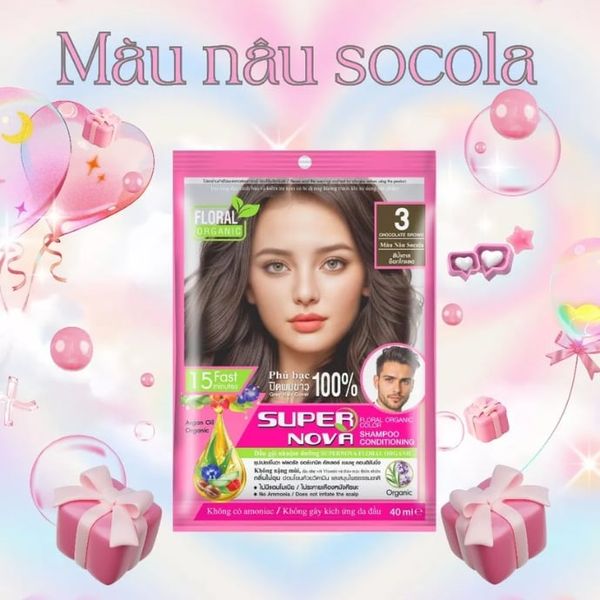 Dầu Gội Nhuộm Dưỡng Supernova Floral Organic