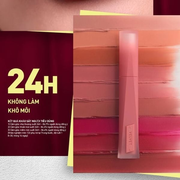 Son Kem lì 3CE Velvet Lip Tint Plush