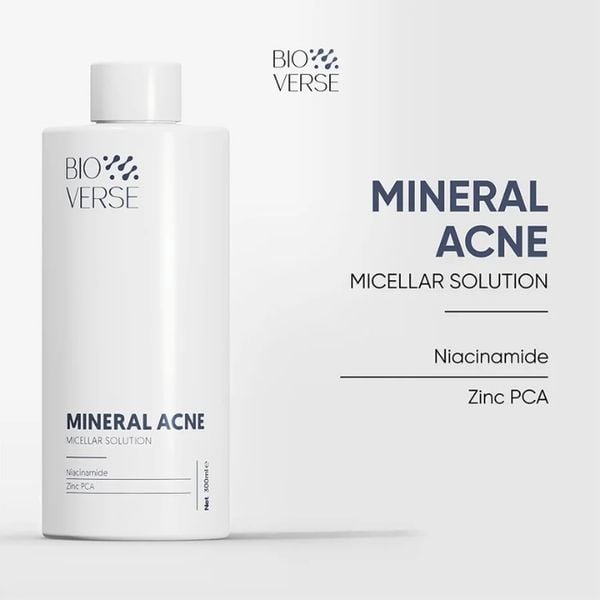 Nước Tẩy Trang Cho Da Dầu Mụn Bioverse Mineral Acne Micellar Solution