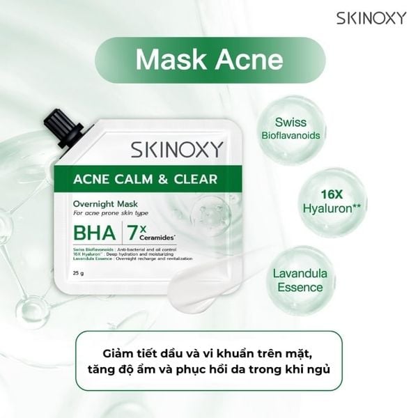 Mặt Nạ Dưỡng Skinoxy Acne Calm & Clear Overnight Mask