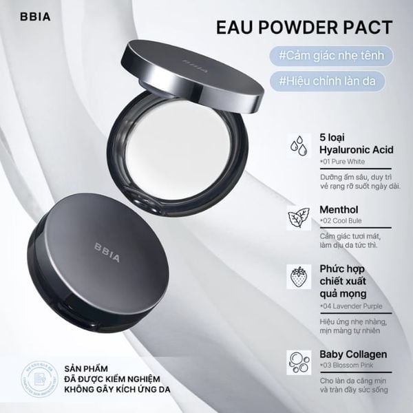 Phấn Phủ Hiệu Chỉnh Sắc Da & Làm Mờ Lỗ Chân Lông BBia Eau Powder Pact
