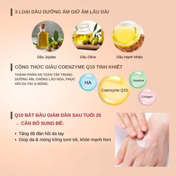 Gel Dưỡng Da Tay Kose Coen Rich Q10 Whitening Moist Gel Cream