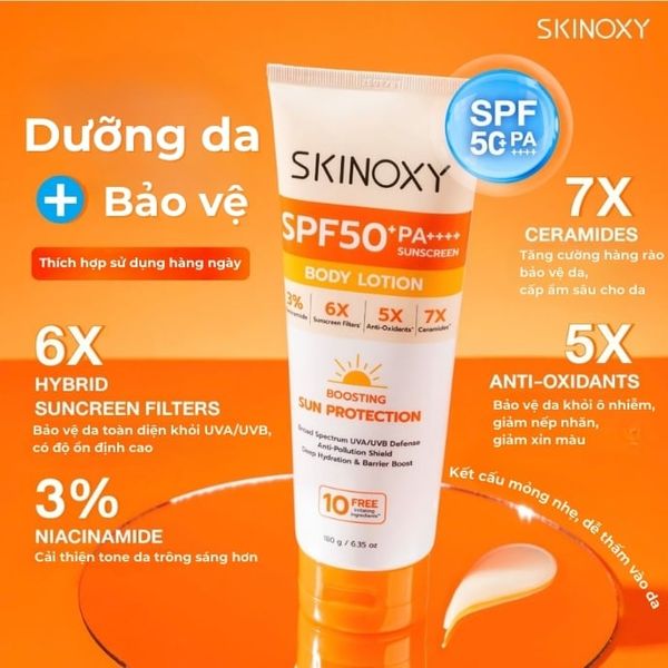 Dưỡng Thể Chống Nắng Skinoxy Pro Sun Protection Body Lotion SPF50+ PA++++
