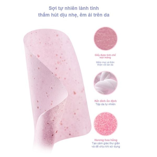 Hộp Giấy Thấm Dầu Hương Hoa Hồng Kèm Bông Phấn Ukiss Powder Puff Oil Absorbing Paper