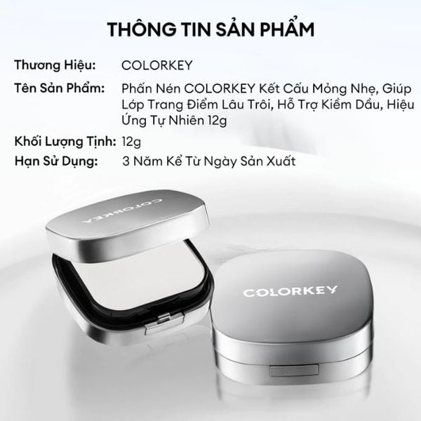 Phấn Phủ Dạng Nén Colorkey Long Lasting Oil Control Airy Powder