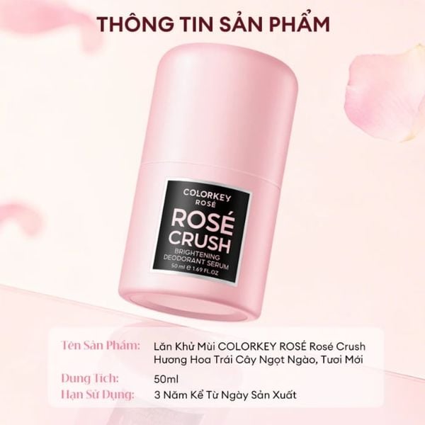Lăn Khử Mùi Colorkey Rose Crush Brightening Deodorant Serum