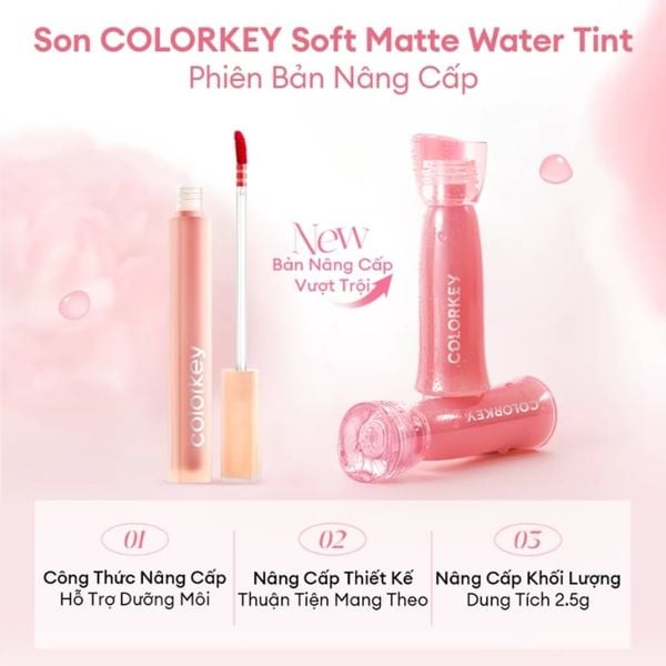 Son Tint Lì Colorkey Soft Matte Water Tint