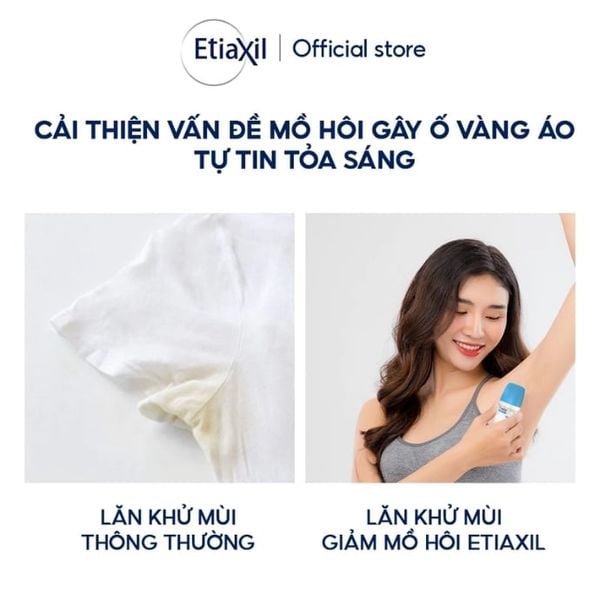 Lăn Khử Mùi EtiaXil Anti-Transpirant Protection 48h Peaux Sensibles Roll-On