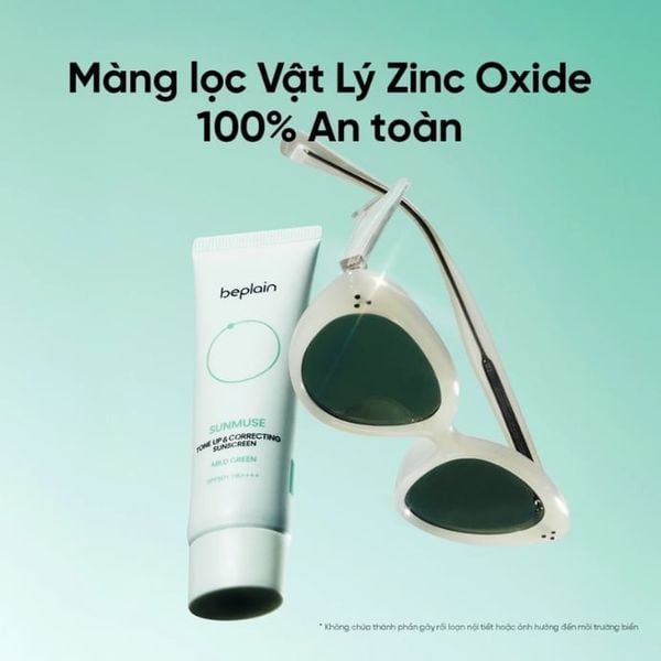 Kem Chống Nắng Beplain Sunmuse Tone Up & Correcting Sunscreen Mild Green SPF50+ PA++++