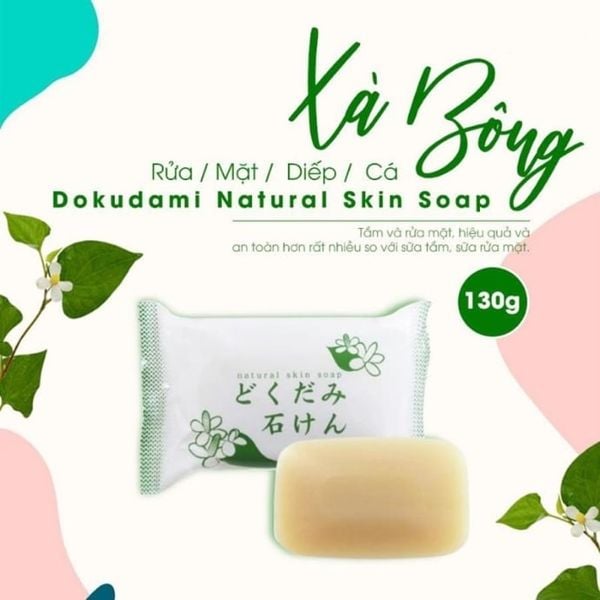 Xà Phòng Chinoshio Dokudami Diếp Ca Dokudami Natural Skin Soap