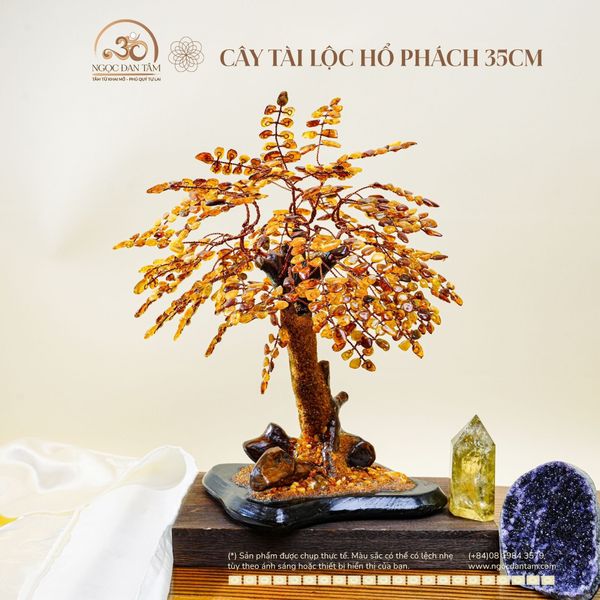 Cây Tài Lộc Hổ Phách 35cm