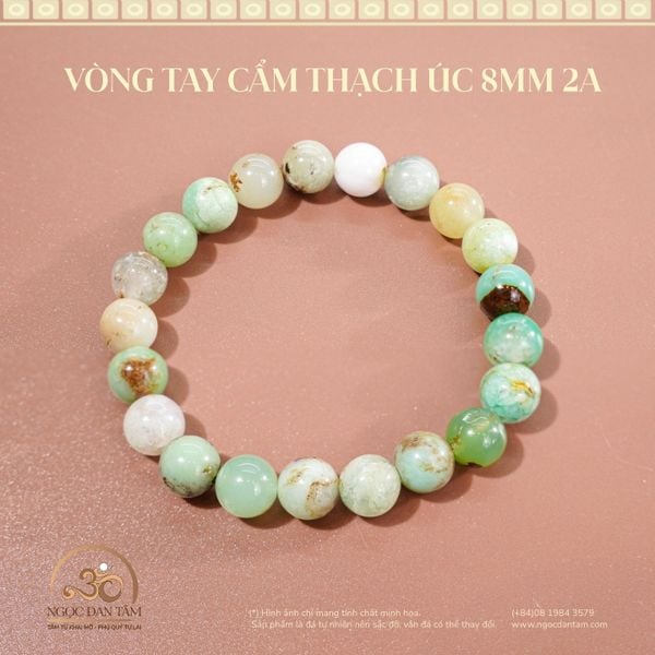 Vòng Tay cẩm thạch úc 8mm 2a