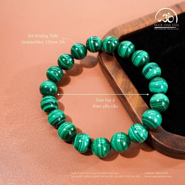 Vòng Tay Đá Khổng tước 10mm 3A