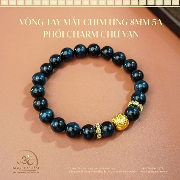 Ý nghĩa charm chữ Vạn bạc mạ vàng