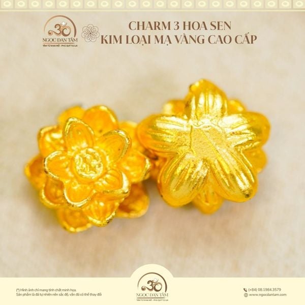 Ý nghĩa charm hoa sen mạ vàng