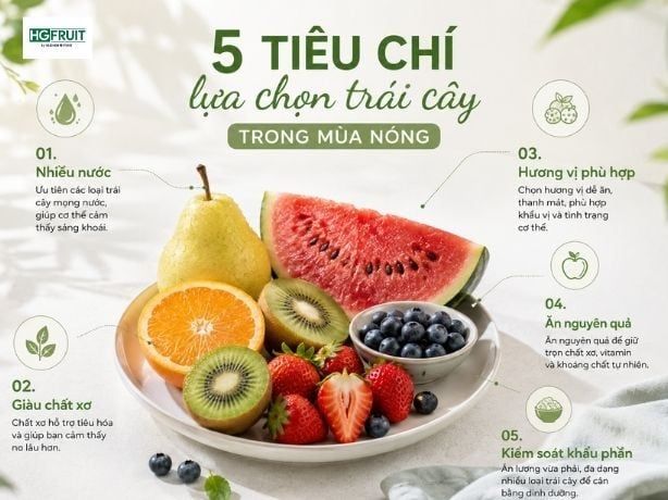 Tiêu chí lựa chọn trái cây trong mùa nóng