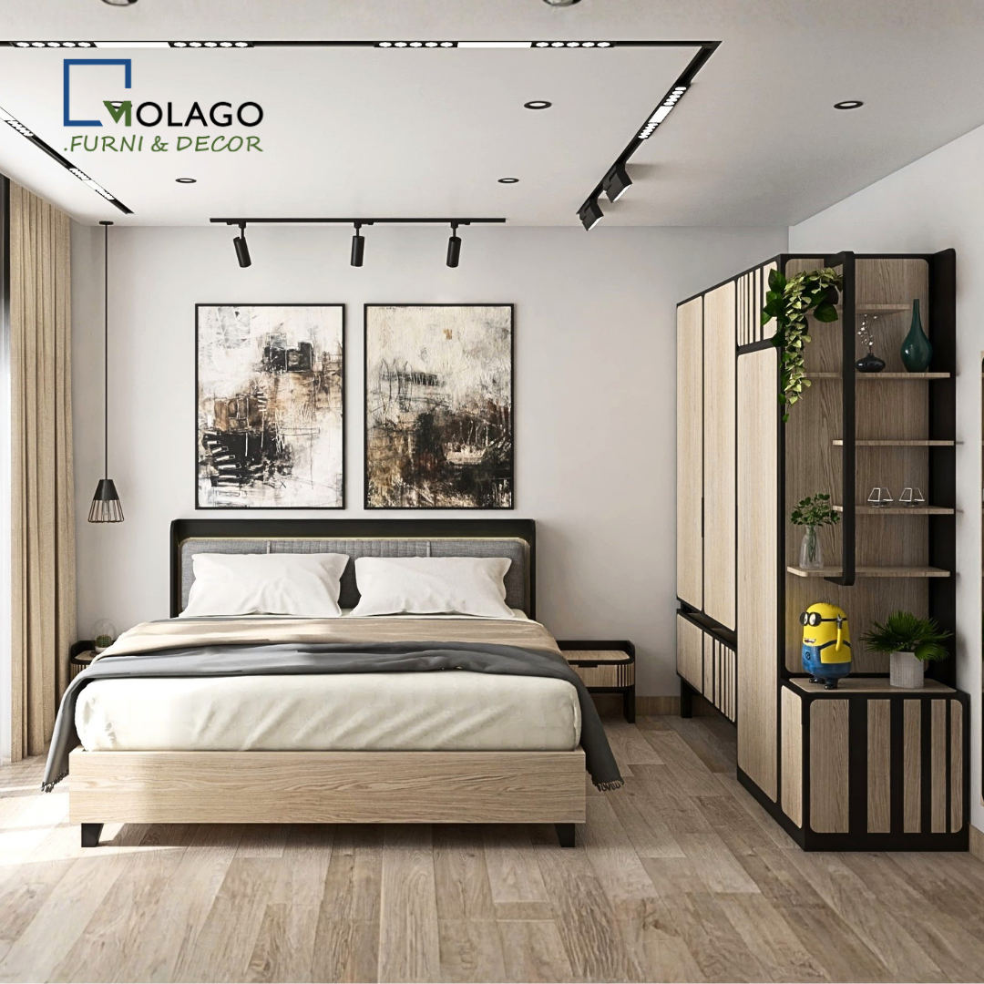 Giường Ngủ Kết Hợp Tab Đầu Giường BST TUBE NEW