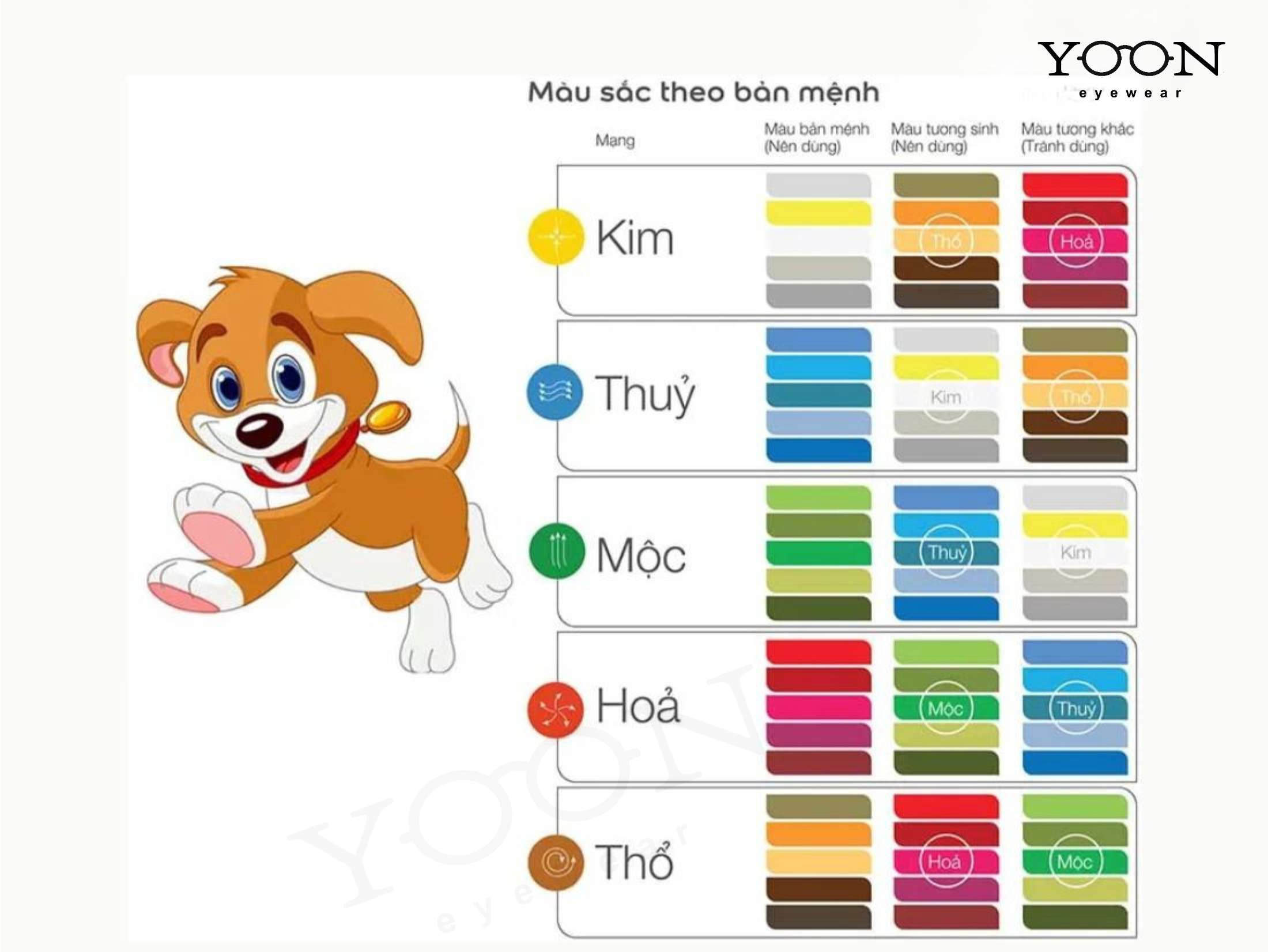 GỢI Ý CHỌN KÍNH THEO TỪNG BẢN MỆNH CỦA TUỔI TUẤT