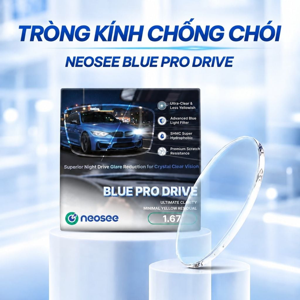 Tròng kính Neosee Blue Pro Drive