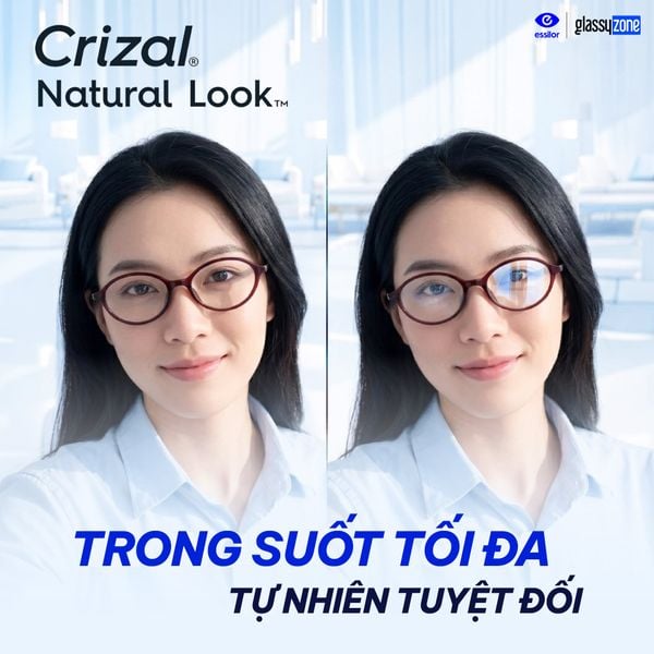 Tròng kính chống phản quang Crizal Natural Look