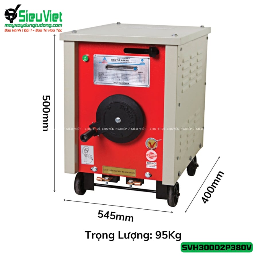 Kích thước máy biến thế hàn SVH300D2P380V