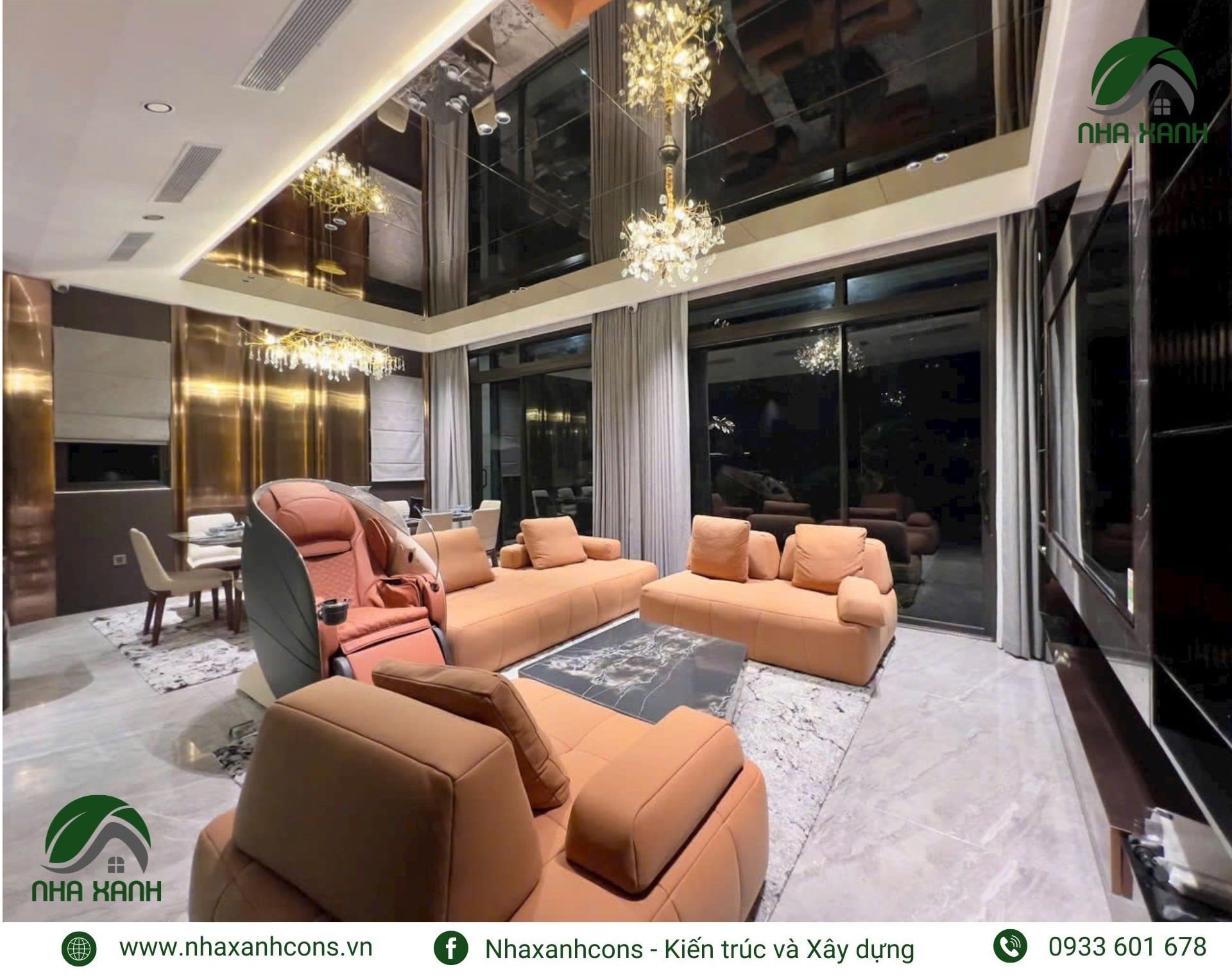 Thi công nội thất biệt thự phong cách luxury tại TPHCM