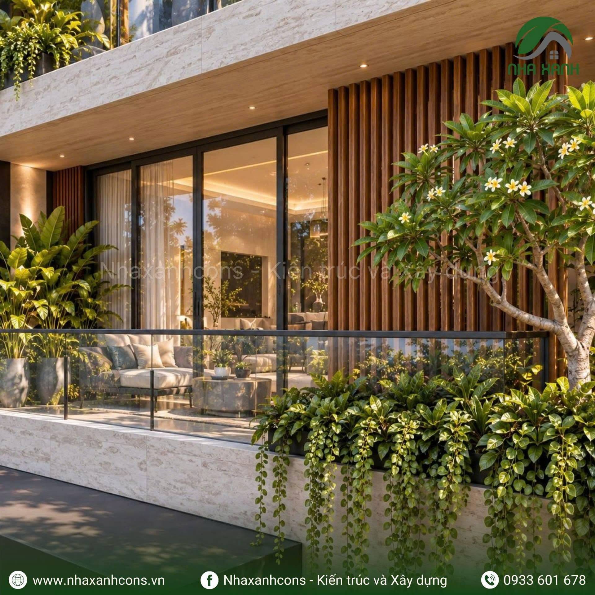 Biệt thự villa sân vườn hiện đại
