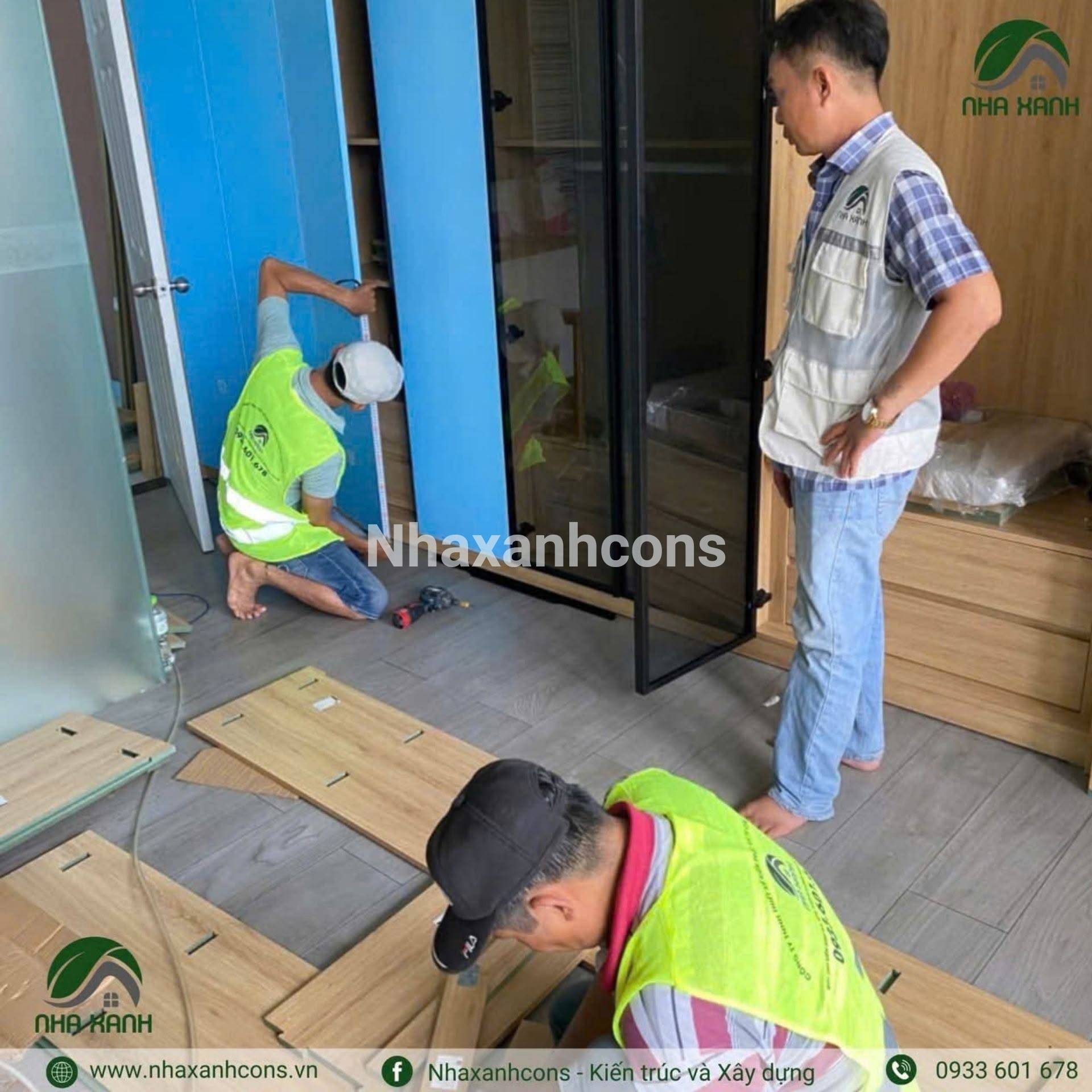 Thi công nội thất gỗ công nghiệp chung cư King Crown Infinity