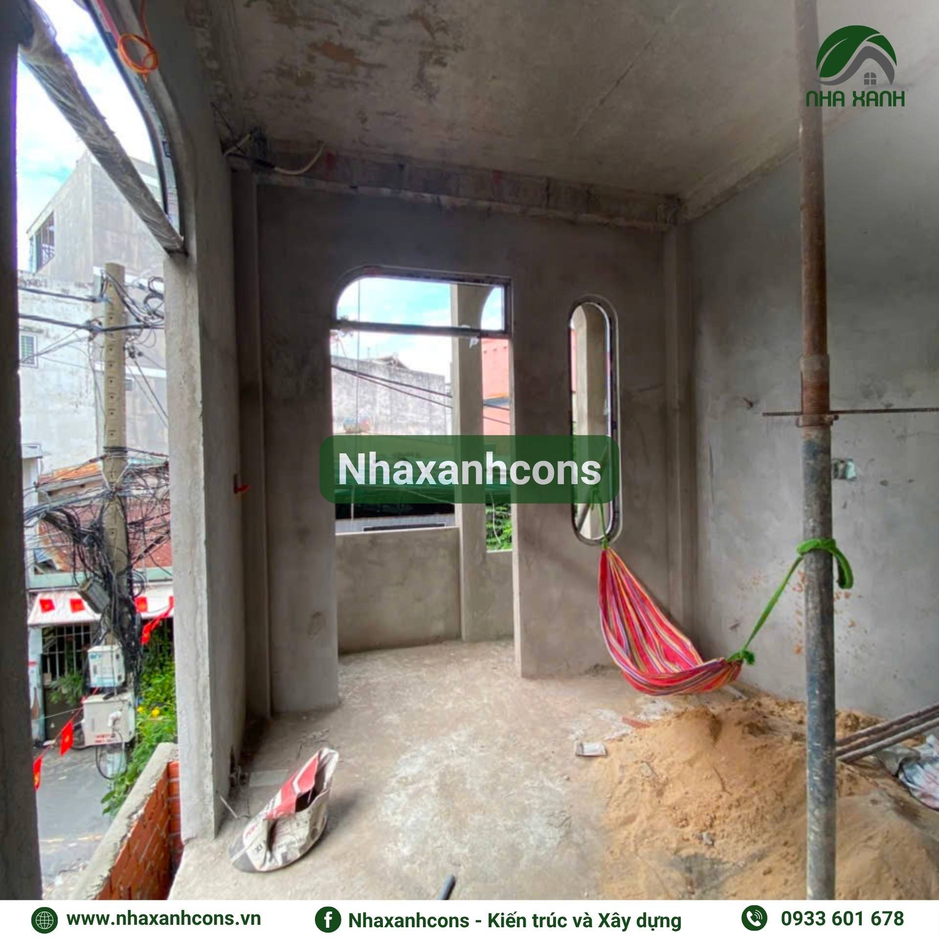 Thi công phần thô nhà phố 3 tầng 1 tum