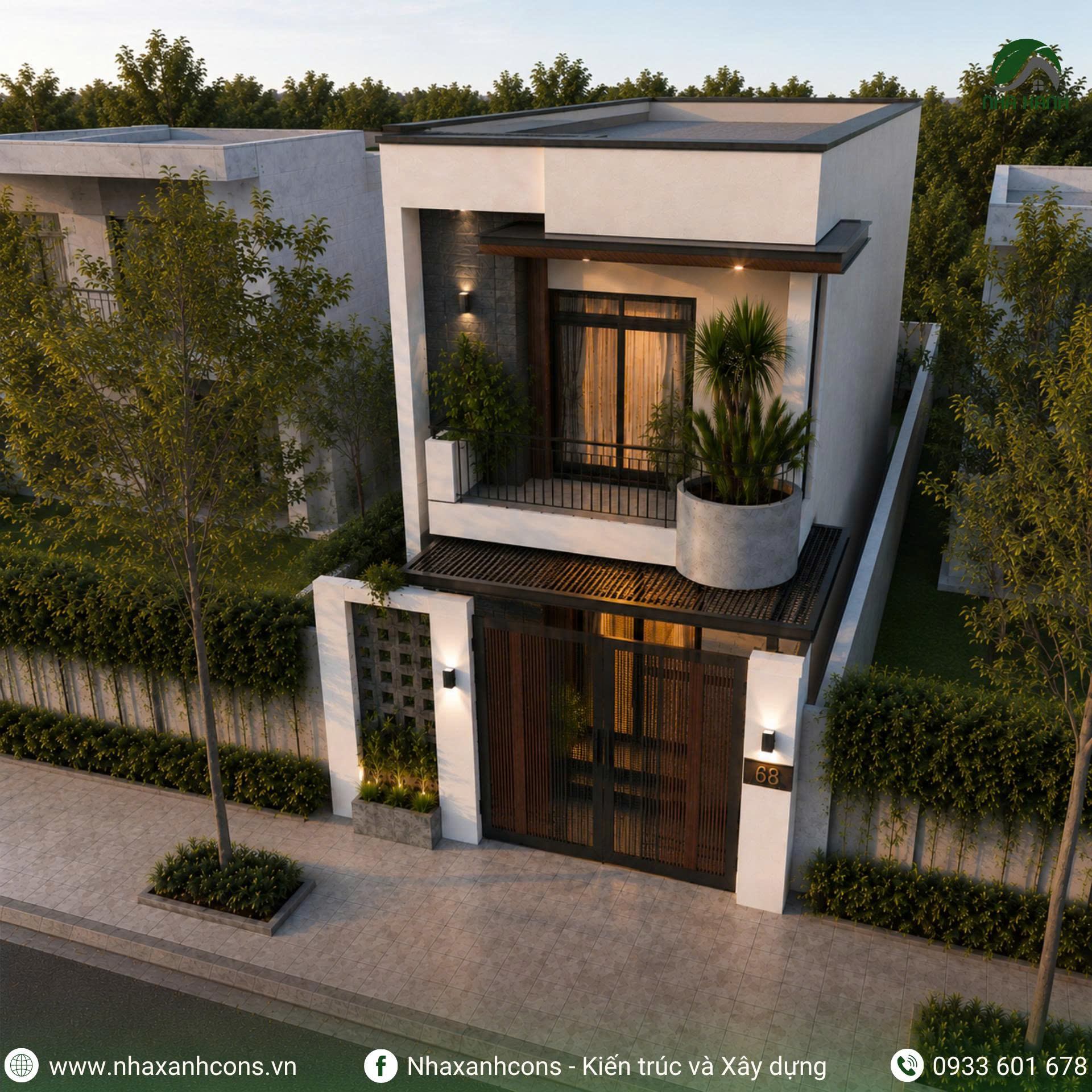 Mặt tiền nhà phố 2 tầng