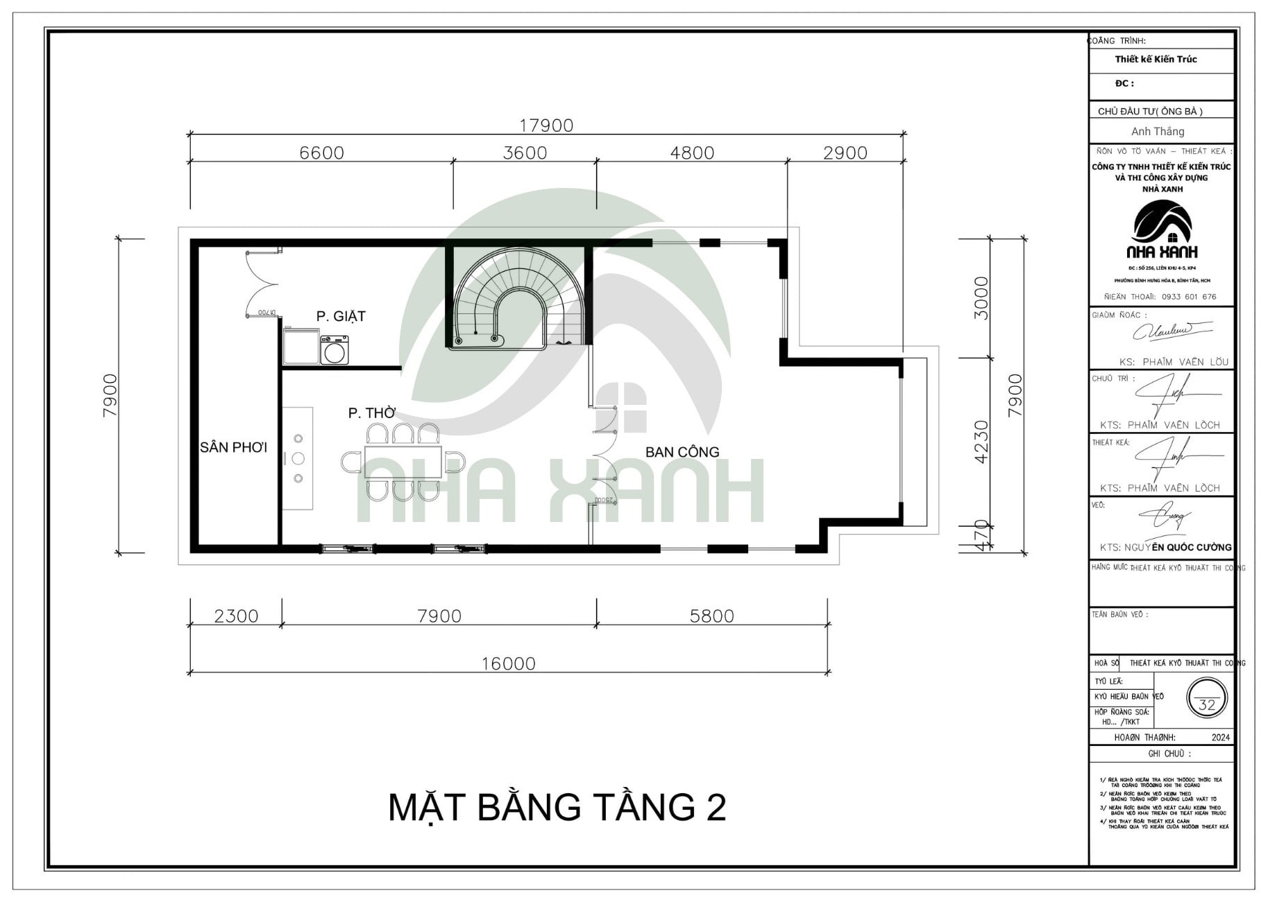 mặt bằng tầng tầng 2 biệt thự 3 tầng tân cổ điển kiểu pháp