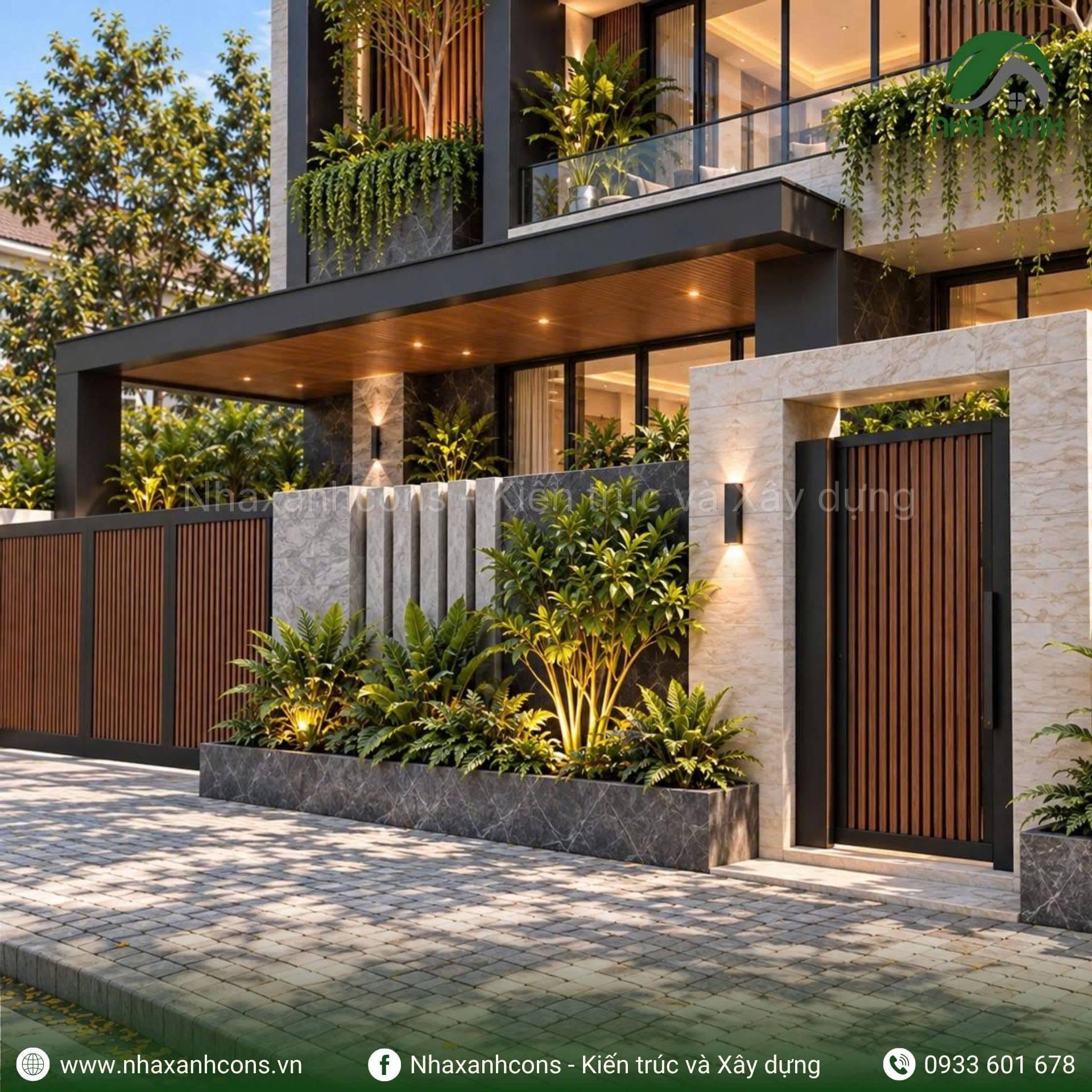 Mẫu nhà villa hiện đại mái bằng