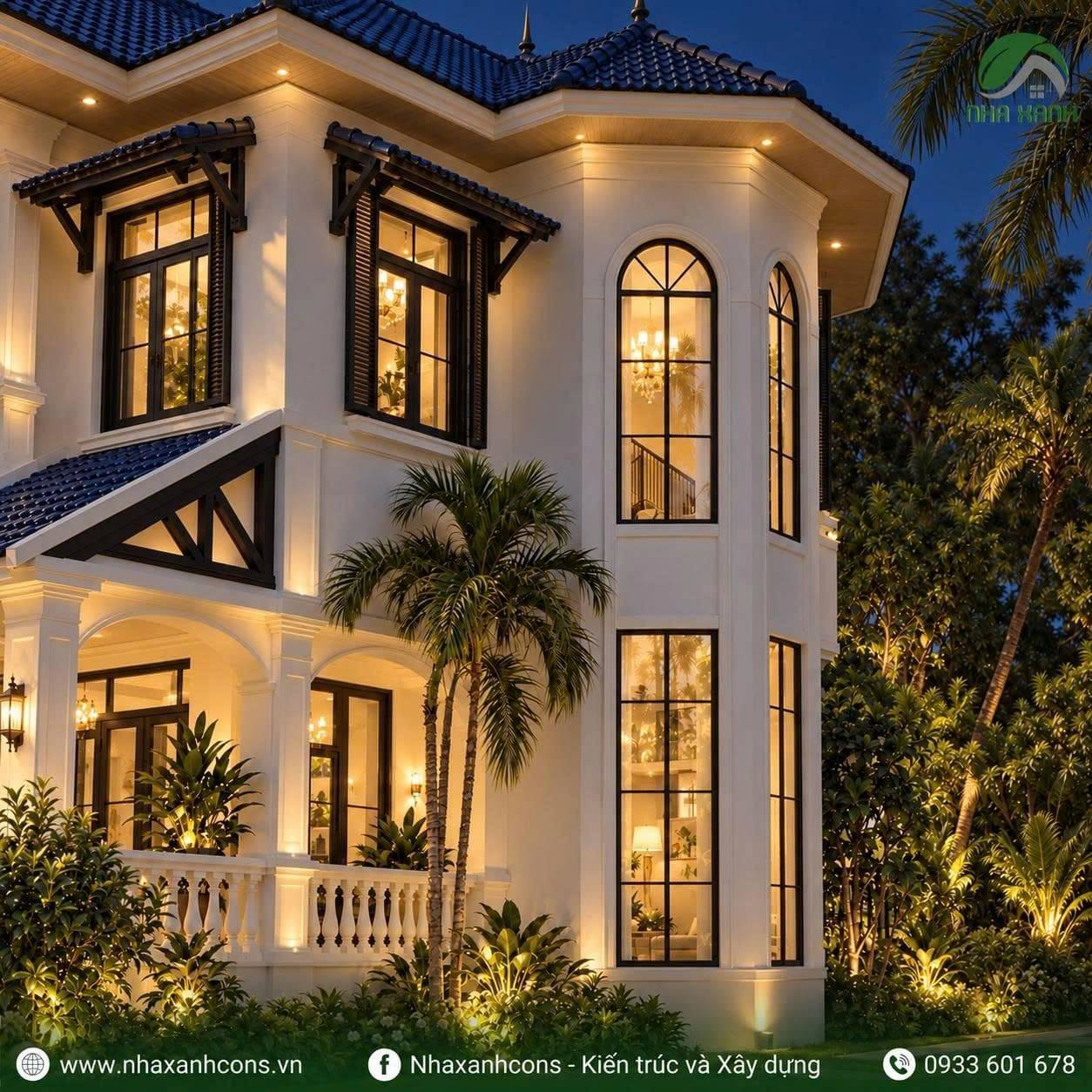 Mẫu thiết kế biệt thự 2 tầng