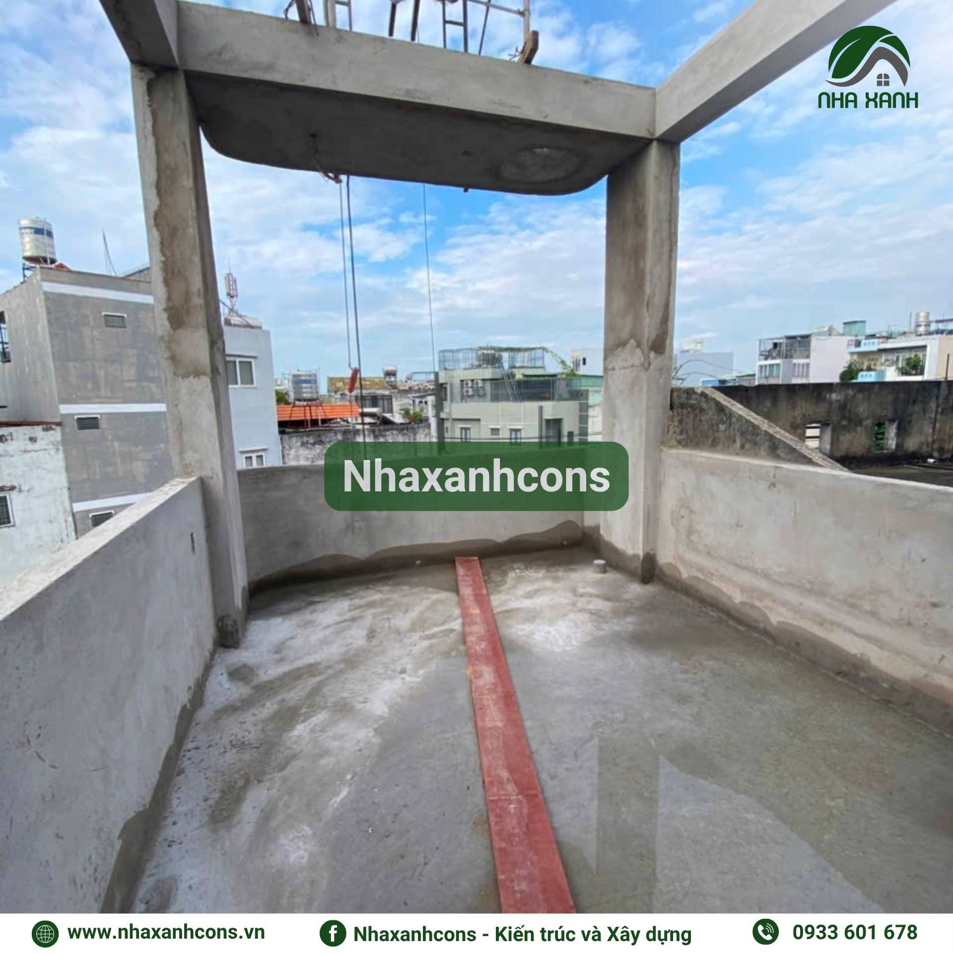 Thi công xây dựng phần thô ban công nhà phố