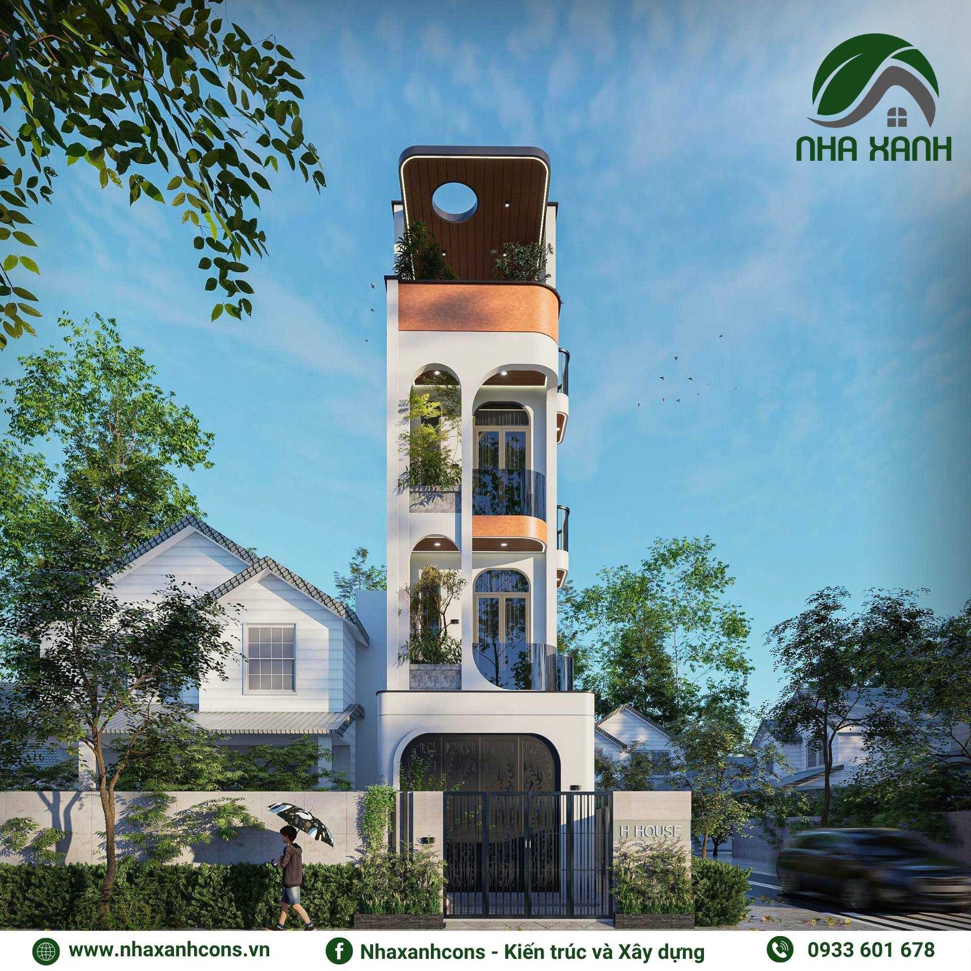 Thi công nhà phố 4 tầng hiện đại