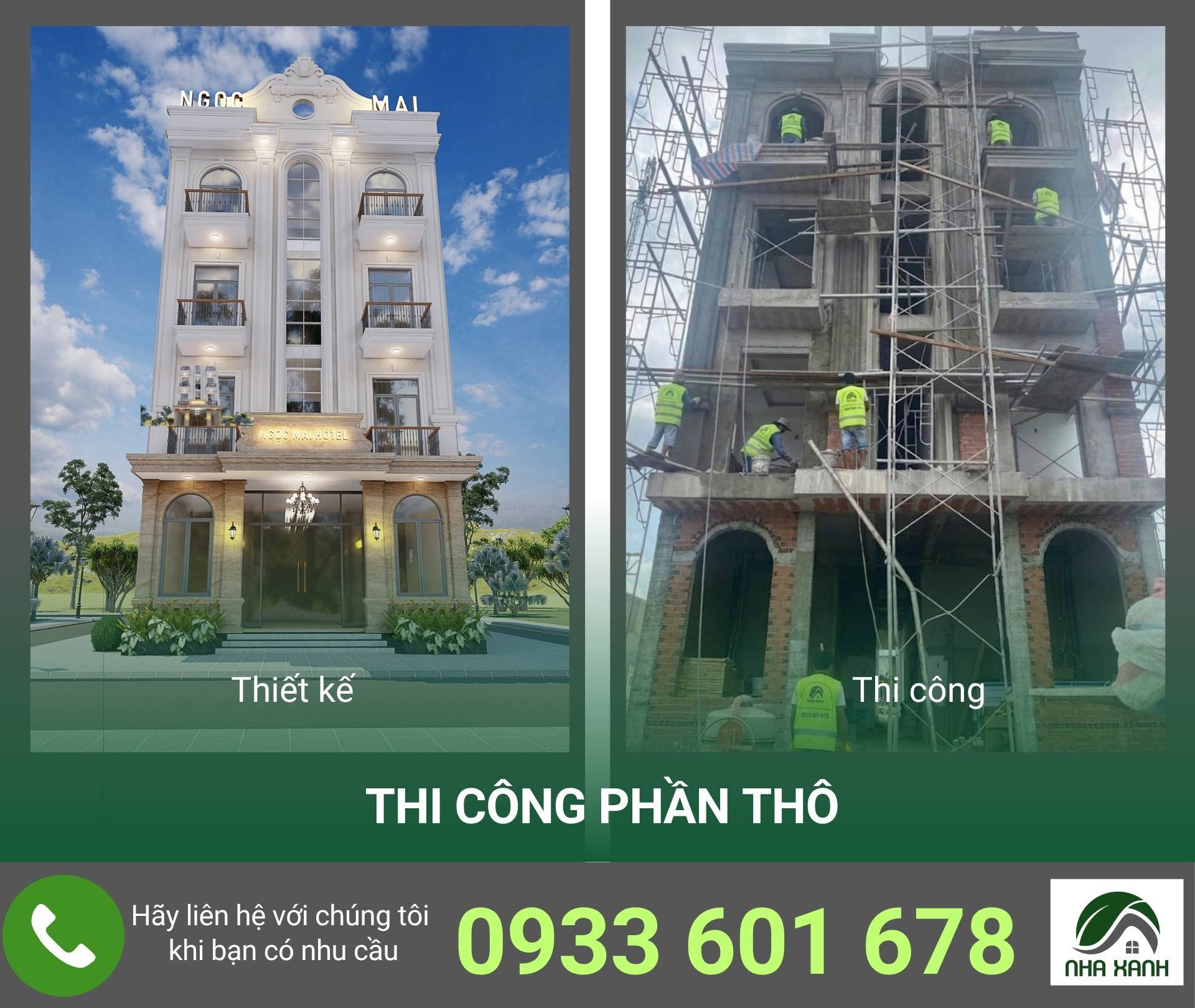 Thi công phần thô biệt thự