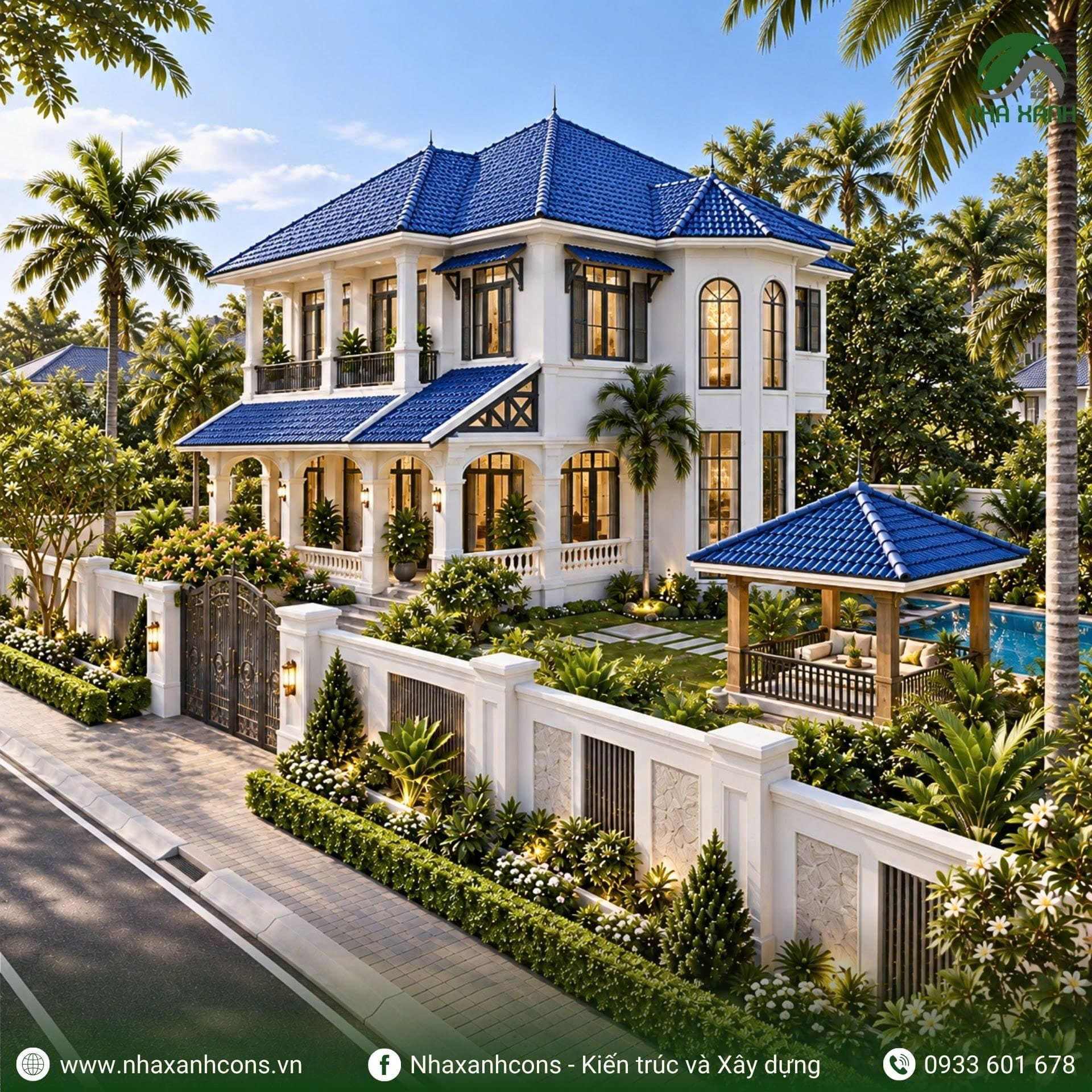 Biệt thự 2 tầng có sân vườn đẹp tại An Giang