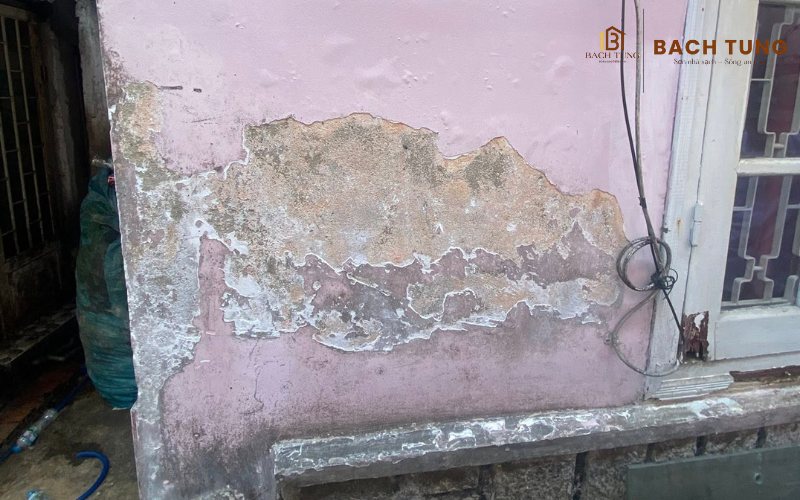 Sơn tường bong tróc do ẩm ẩm
