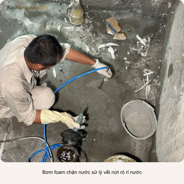 Chuẩn bị bề mặt thi công chống thấm tầng hầm