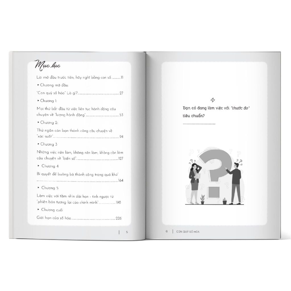 Mục lục Cuốn sách Con quỷ số hóa - Nghĩ bằng con số hành động bằng lí trí