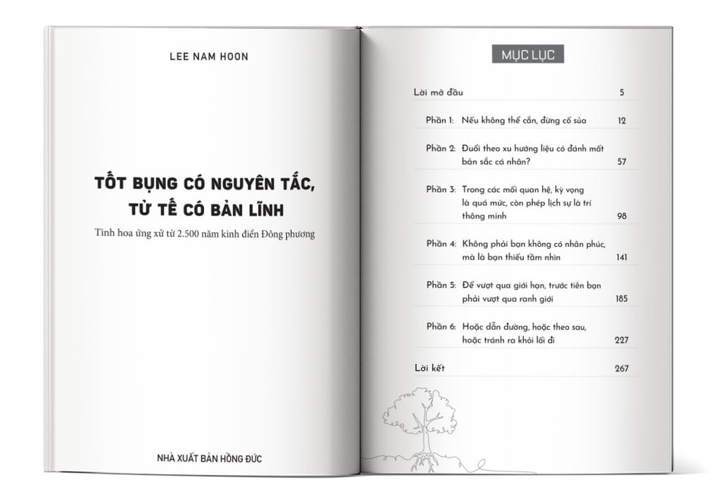 Mục lục của cuốn sách Tốt bụng có nguyên tắc, tử tế có bản lĩnh