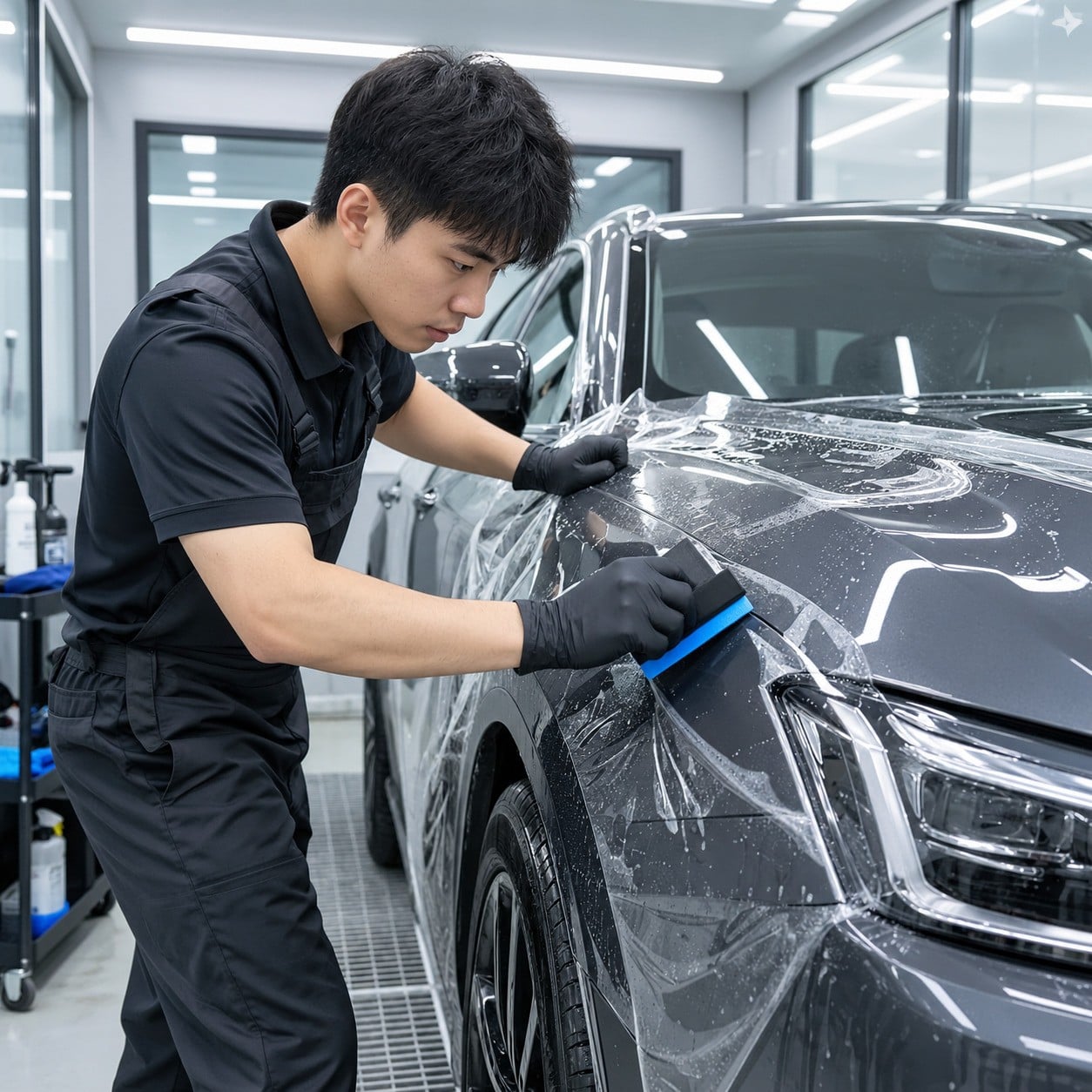 Trước khi thi công, nên yêu cầu trung tâm xác nhận rõ dán những chi tiết nào, sử dụng phim gì và bảo hành bao lâu.