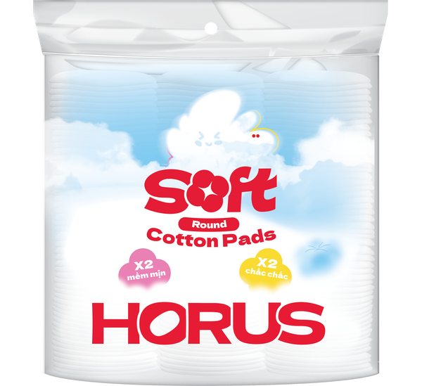 GIỚI THIỆU BÔNG TẨY TRANG CHỮ NHẬT HORUS RECTANGULAR SOFT COTTON PADS